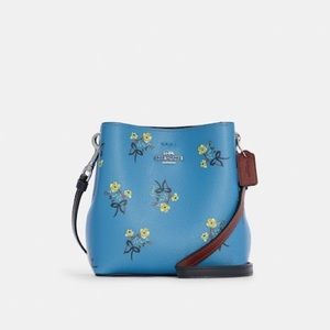 BRAND NEW Mini Town Bucket Bag With Floral Bow Print